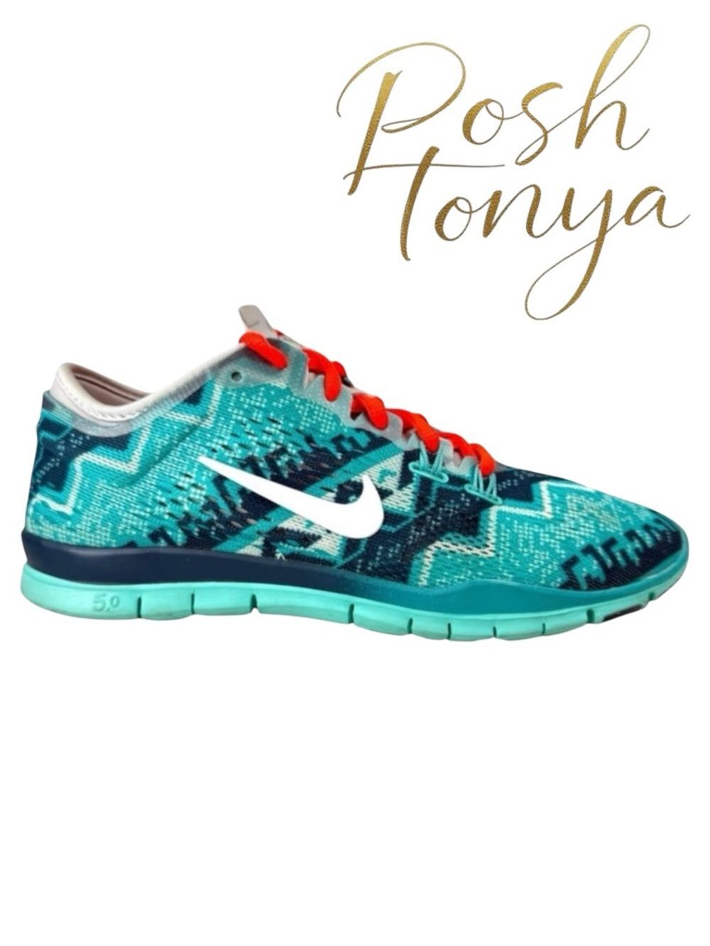 Nike Free TR Fit 4 Teal Athletic Sneakers Size 6 Running Trainers Streetwear